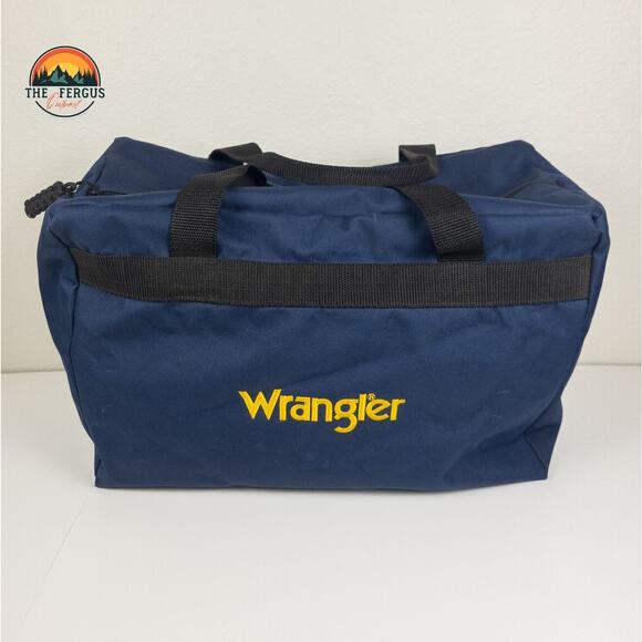 Wrangler Other - Classic Wrangler Buck's Bags Navy Blue Duffle Bag 17.5" x 11.5 " x 8.5”